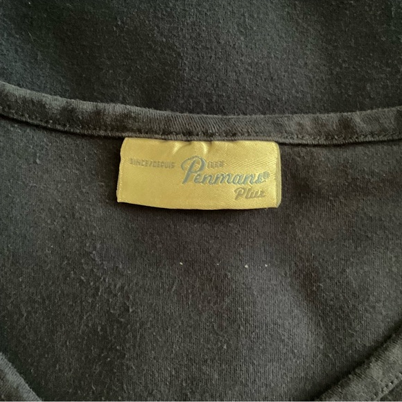 PENMAN’S PLUS, NAVY BLUE EMBROIDERED T- SHIRT, SIZE 2X - Picture 8 of 9